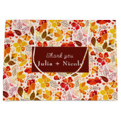 Verbrand Sinaasappel Tropische Hibiscus Bloemen Hu Groot Cadeauzakje (Voorkant)