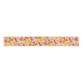 Verbrand Sinaasappel Tropische Hibiscus Bloemen Hu Grosgrain Lint (Voorkant)