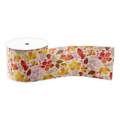 Verbrand Sinaasappel Tropische Hibiscus Bloemen Hu Grosgrain Lint (Spoel)