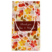 Verbrand Sinaasappel Tropische Hibiscus Bloemen Hu Klein Cadeauzakje (Voorkant)