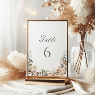 Verbrand Sinaasappel Tuin Script Trouwtafel Nummer Kaart