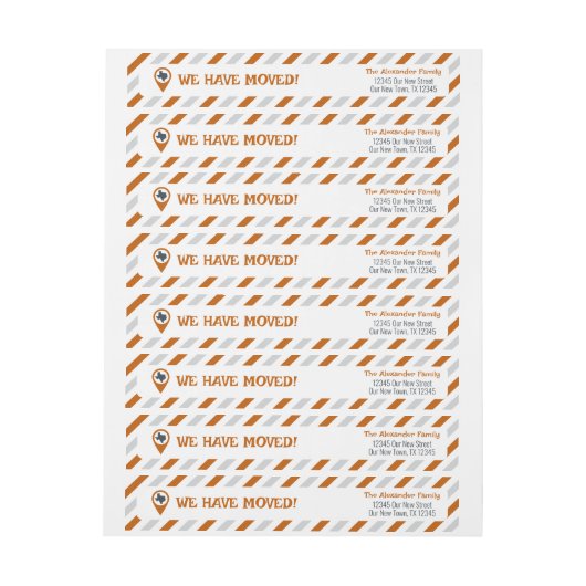 Verbrand Sinaasappel We hebben gestreepte verplaat (Vel)