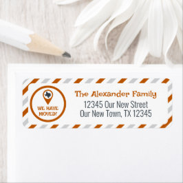 Verbrand Sinaasappel We hebben gestreepte verplaat Etiket