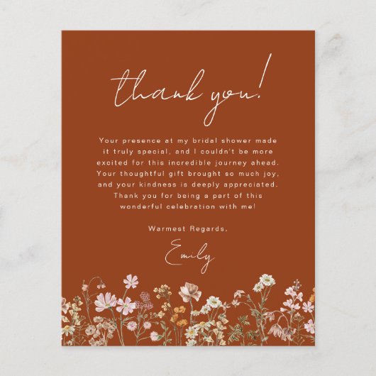 Verbrand Sinaasappel Wildflower Vrijgezellenfeest  (Voorkant)