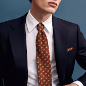 Verbrand Sinaasappel William Morris Floral Golden  Stropdas