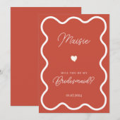 Verbrand sinaasappel wordt mijn bruidsmeisje aanzo kaart (Voorkant / Achterkant)