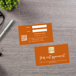 Verbrand sinaasappel zakelijke logo-afspraakkaart kortingskaartje