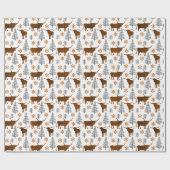 Verbrand Sinaasappel Zwart Buffel Plaid Longhorn P Cadeaupapier (Vlak)