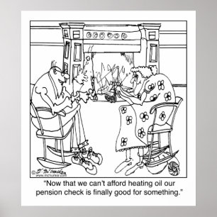 Verbrand uw pensioencheque om uw arm te houden poster