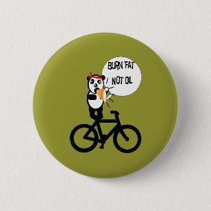 Verbrand vet niet olie ronde button 5,7 cm
