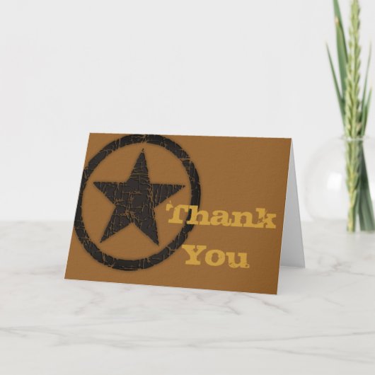 Verbrand Western Star bedankkaart (Voorkant)