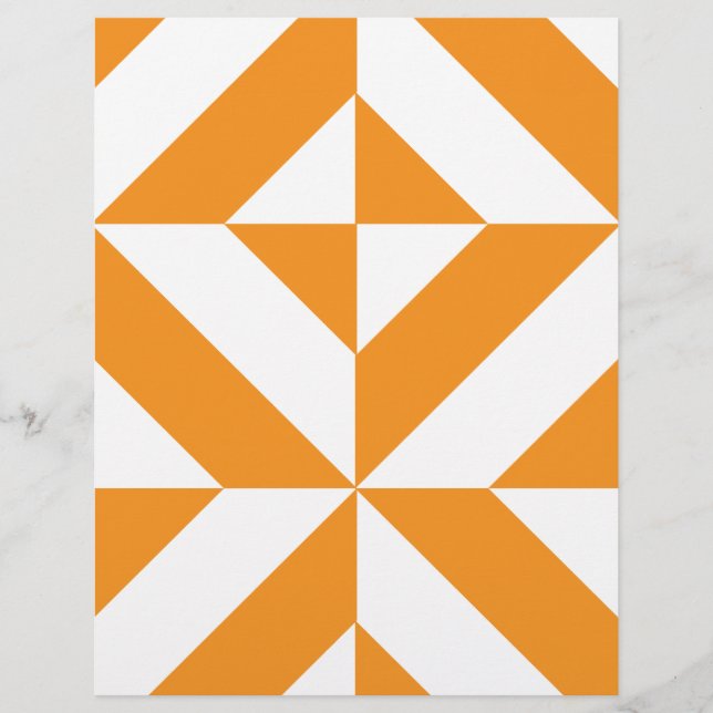 Verbrandd Oranje geometrisch decoderecepapier (Voorkant)