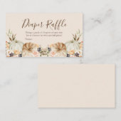 Verbrandd oranje pompoenBaby shower - Luieraffle Informatiekaartje (Voorkant / Achterkant)