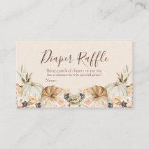 Verbrandd oranje pompoenBaby shower - Luieraffle