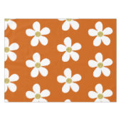 Verbrandd Oranje wit, eenvoudig goud Tafelkleed (Voorkant (Horizontaal))