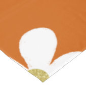 Verbrandd Oranje wit, eenvoudig goud Tafelkleed (Gekanteld)