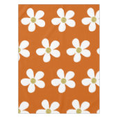 Verbrandd Oranje wit, eenvoudig goud Tafelkleed (Voorkant)