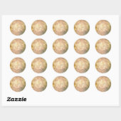 Verbrandd perkament ronde sticker (Vel)