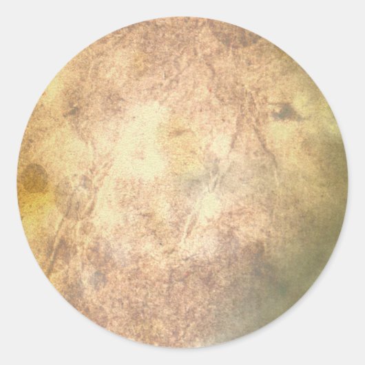 Verbrandd perkament ronde sticker (Voorkant)