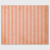 Verbrandd Sienna Oranje Stripe Wrapppapier Cadeaupapier (Vlak)