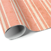 Verbrandd Sienna Oranje Stripe Wrapppapier Cadeaupapier (Rol Hoek)