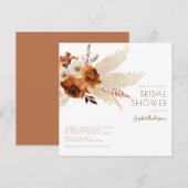 Verbrandd Sinaasappel Boho Pampas Grass Vrijgezell Kaart (Voorkant / Achterkant)