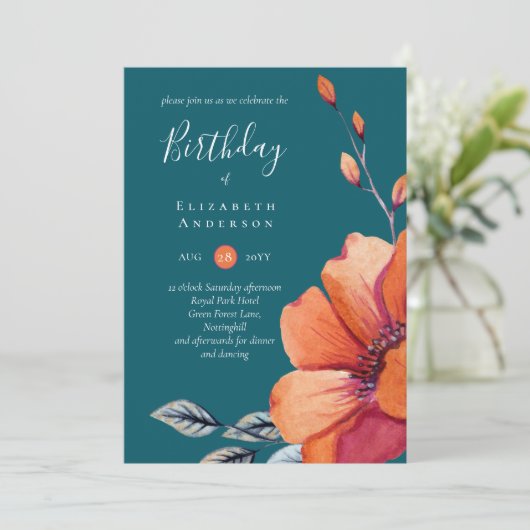 Verbrandd Sinaasappel en donkere Blauwgroen verjaa (Staand voorkant)