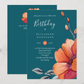 Verbrandd Sinaasappel en donkere Blauwgroen verjaa (Voorkant / Achterkant)