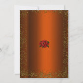 Verbrandd Sinaasappel en goudglitter kerstmis Kaart (Achterkant)