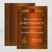 Verbrandd Sinaasappel en goudglitter kerstmis Kaart (Voorkant / Achterkant)