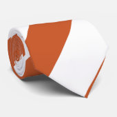 Verbrandd Sinaasappel en wit breedband Stropdas me (Opgerold)