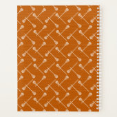 Verbrandd Sinaasappel Lacrosse White Sticks Patter Planner (Achterkant)