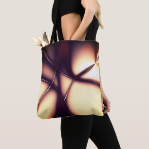 Verbrandde beige crème onder heldere lijn lijkt op tote bag