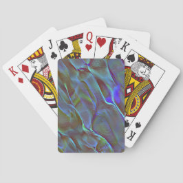 Verbrandde blauwe, groene digitale grijze rotsacht pokerkaarten