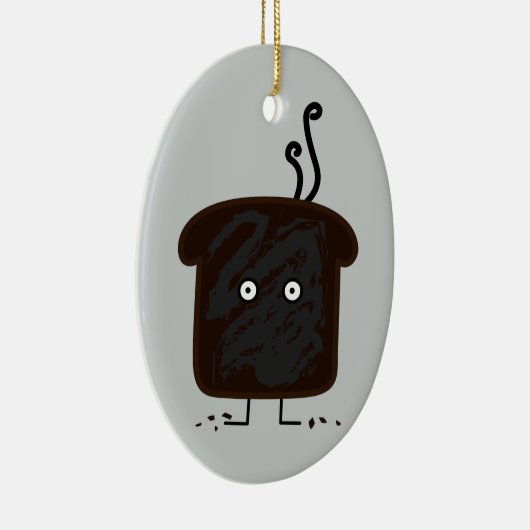 Verbrandde gistrook schuurt brood keramisch ornament (Rechts)