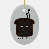 Verbrandde gistrook schuurt brood keramisch ornament (Voorkant)