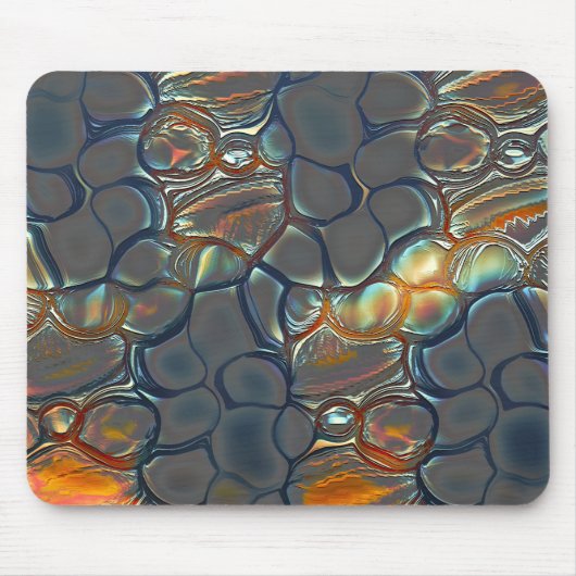 Verbrandde grijze cellen met gekleurd tot zacht go muismat (Voorkant)