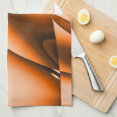 Verbrandde Oranje Abstracte keukenhanddoek (Quarter Fold)