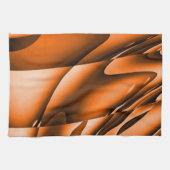 Verbrandde Oranje Abstracte keukenhanddoek (Horizontaal)