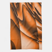 Verbrandde Oranje Abstracte keukenhanddoek (Verticaal)