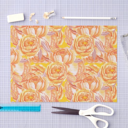 Verbrandde Oranje  boerderij Tissuepapier (Craft)