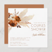 Verbrandde Oranje Bohemen Pampas Grass Couples Kaart (Voorkant / Achterkant)