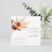 Verbrandde Oranje Bohemen Pampas Grass Couples Kaart (Staand voorkant)