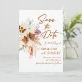 Verbrandde Oranje Bohemen Pampas Grass sparen de d Kaart (Staand voorkant)