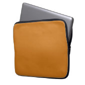 Verbrandde Oranje bruine vaste kleur Laptop Sleeve (Voorkant Links)