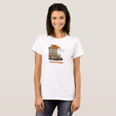 Verbrandde Oranje Cowboy Boot Gradup Cap & Flowers T-shirt (Voorkant volledig)