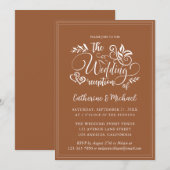 Verbrandde Oranje decoratieve weddenschappen Kaart (Voorkant / Achterkant)