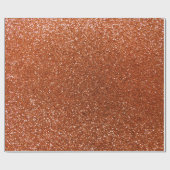 Verbrandde oranje glitter cadeaupapier (Vlak)