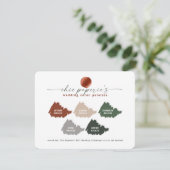 Verbrandde Oranje grijze bruiloft-kleurenpaletkaar (Staand voorkant)