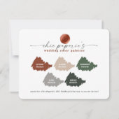 Verbrandde Oranje grijze bruiloft-kleurenpaletkaar (Voorkant)